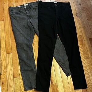 Lot of 2 Pairs of Women's Size 8 Skinny‎ Jeans Black&Gray Jessica Simpson T50-20